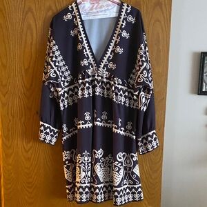 Black and White Patterned Dress